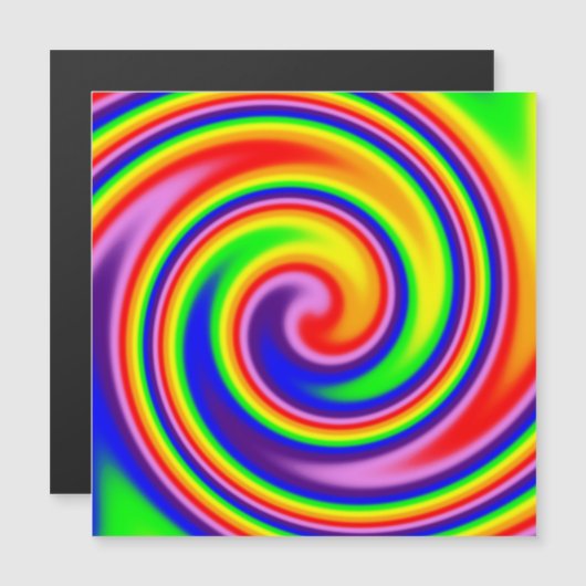 虹の螺線形の渦巻くカラフルな明るい (正面/裏面)