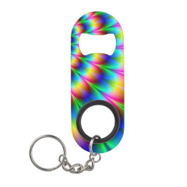 虹の螺線形の目の錯覚 キーホルダー栓抜き