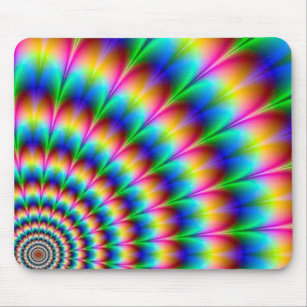 虹の螺線形の目の錯覚 マウスパッド