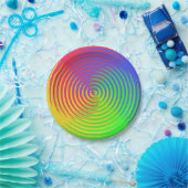 虹の螺線形7インチの紙皿 ペーパープレート (パーティー)