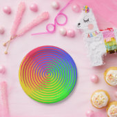 虹の螺線形7インチの紙皿 ペーパープレート (パーティー)