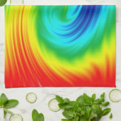 虹の螺線形 キッチンタオル (折り畳み)