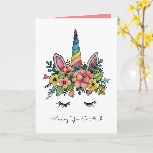 虹の角で一角閃光 カード (黄色い花)