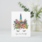 虹の角で一角閃光 ポストカード (スタンド正面)