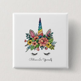 虹の角で一角閃光 缶バッジ