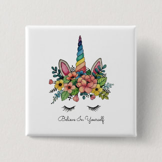 虹の角で一角閃光 缶バッジ