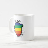 虹の解剖学的ハート コーヒーマグカップ (正面左)