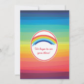 虹の誕カラフル生日パーティーの招待 招待状 (裏面)