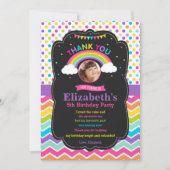 虹の誕生会のサンキューカードの写真 サンキューカード (正面)