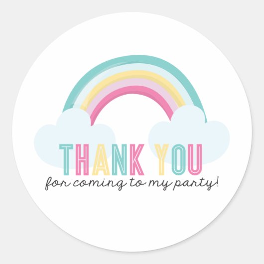虹の誕生感謝してい日ステッカー ラウンドシール (正面)