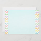 虹の誕生日のパーティの招待状の女の子の雲 招待状 (裏面)