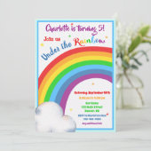 虹の誕生日の招待虹の下 招待状 (スタンド正面)