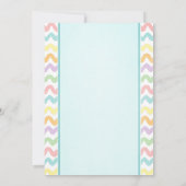 虹の誕生日パーティーの招待の少女雲 招待状 (裏面)