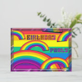 虹の誕生日パーティーの招待 招待状 (スタンド正面)