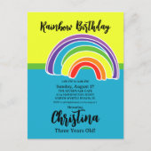 虹の誕生日パーティー ポストカード (正面)