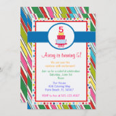 虹の誕生日会の招待状 招待状 (正面/裏面)