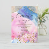 虹の誕生日招待状 招待状 (スタンド正面)