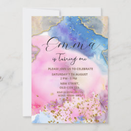 虹の誕生日招待状 招待状