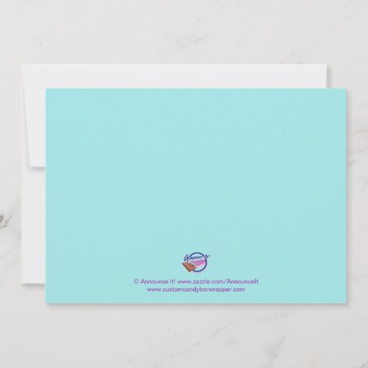 虹の誕生日招待状 招待状 (裏面)