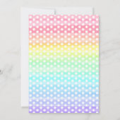 虹の誕生日 カラフルな水彩オンブレ セーブザデート (裏面)