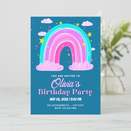虹の誕生日 招待状 (スタンド正面)
