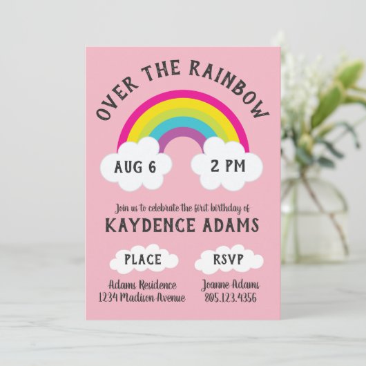 虹の誕生日 招待状 (スタンド正面)