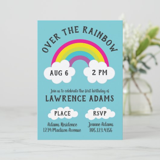 虹の誕生日 招待状 (スタンド正面)