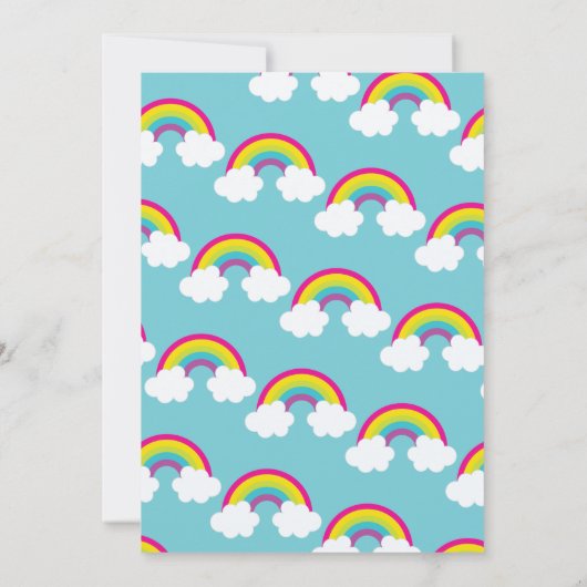 虹の誕生日 招待状 (裏面)