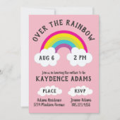 虹の誕生日 招待状 (正面)