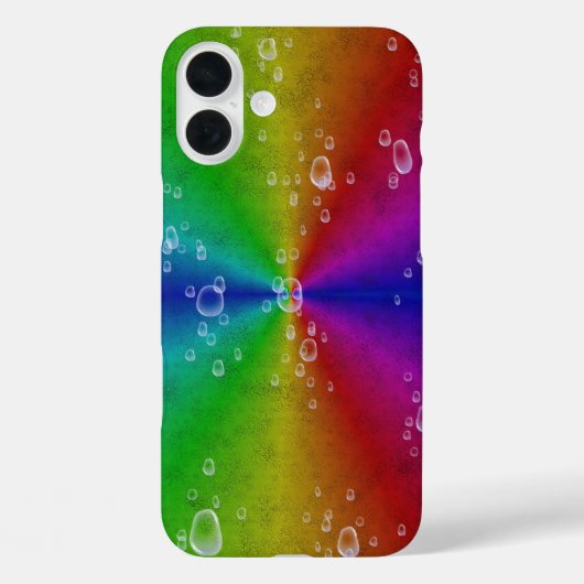 虹の象の皮の革のドロップ付きオプション Case-Mate iPhoneケース (裏面)