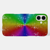 虹の象の皮の革のドロップ付きオプション Case-Mate iPhoneケース (裏面 (横))