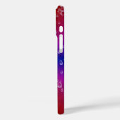 虹の象の皮の革のドロップ付きオプション Case-Mate iPhoneケース (裏面 / 左)