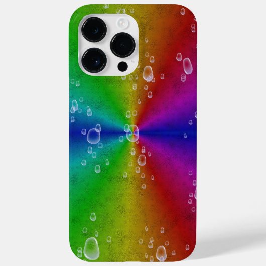 虹の象の皮の革のドロップ付きオプション Case-Mate iPhoneケース (裏面)