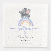 虹の赤ちゃんカラフルシャワー付き可愛い象 (正面)