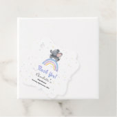 虹の赤ちゃんカラフルシャワー付き可愛い象 フェイバータグ (インサイチュ)