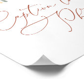 虹の赤ちゃんシャワーのキャプション写真の看板 ポスター (角)