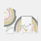 虹の赤ちゃんシャワーの上のジャングルありがとう フェイバーボックス (折り畳みなし)