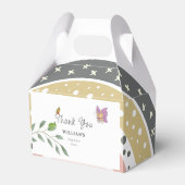 虹の赤ちゃんシャワーの上のジャングルありがとう フェイバーボックス (正面サイド)