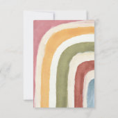 虹の赤ちゃんシャワーの下Bohoありがとう サンキューカード (裏面)