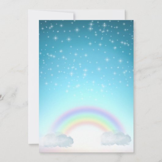 虹の赤ちゃんシャワーを浴びる 招待状 (裏面)