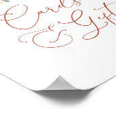 虹の赤ちゃんシャワーカードとギフトサイン ポスター (角)