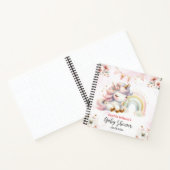 虹の赤ちゃんシャワーノートと魔法のユニコーン ノートブック (内部)