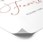 虹の赤ちゃんシャワー好意サイン ポスター (角)