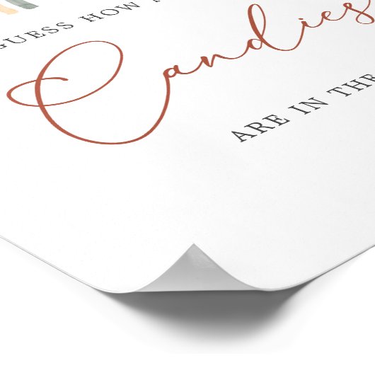 虹の赤ちゃんシャワー推測するキャンディーズのサイン ポスター (角)