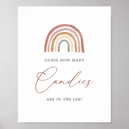 虹の赤ちゃんシャワー推測するキャンディーズのサイン ポスター (正面)