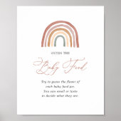 虹の赤ちゃんシャワー推測ベビー食品の看板 ポスター (正面)