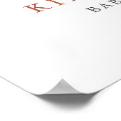 虹の赤ちゃんシャワー歓迎サイン ポスター (角)