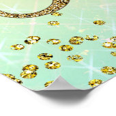 虹の赤ちゃんシャワー歓迎サイン ポスター (角)