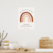 虹の赤ちゃんシャワー歓迎サイン ポスター (キッチン)