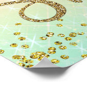 虹の赤ちゃんシャワー歓迎サイン ポスター (角)